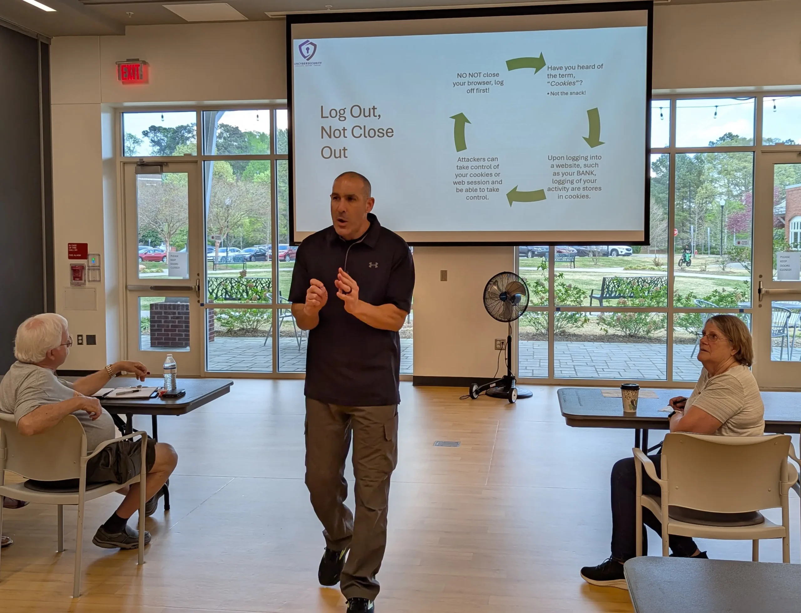 Russ Munisteri presenting cybersecurity training